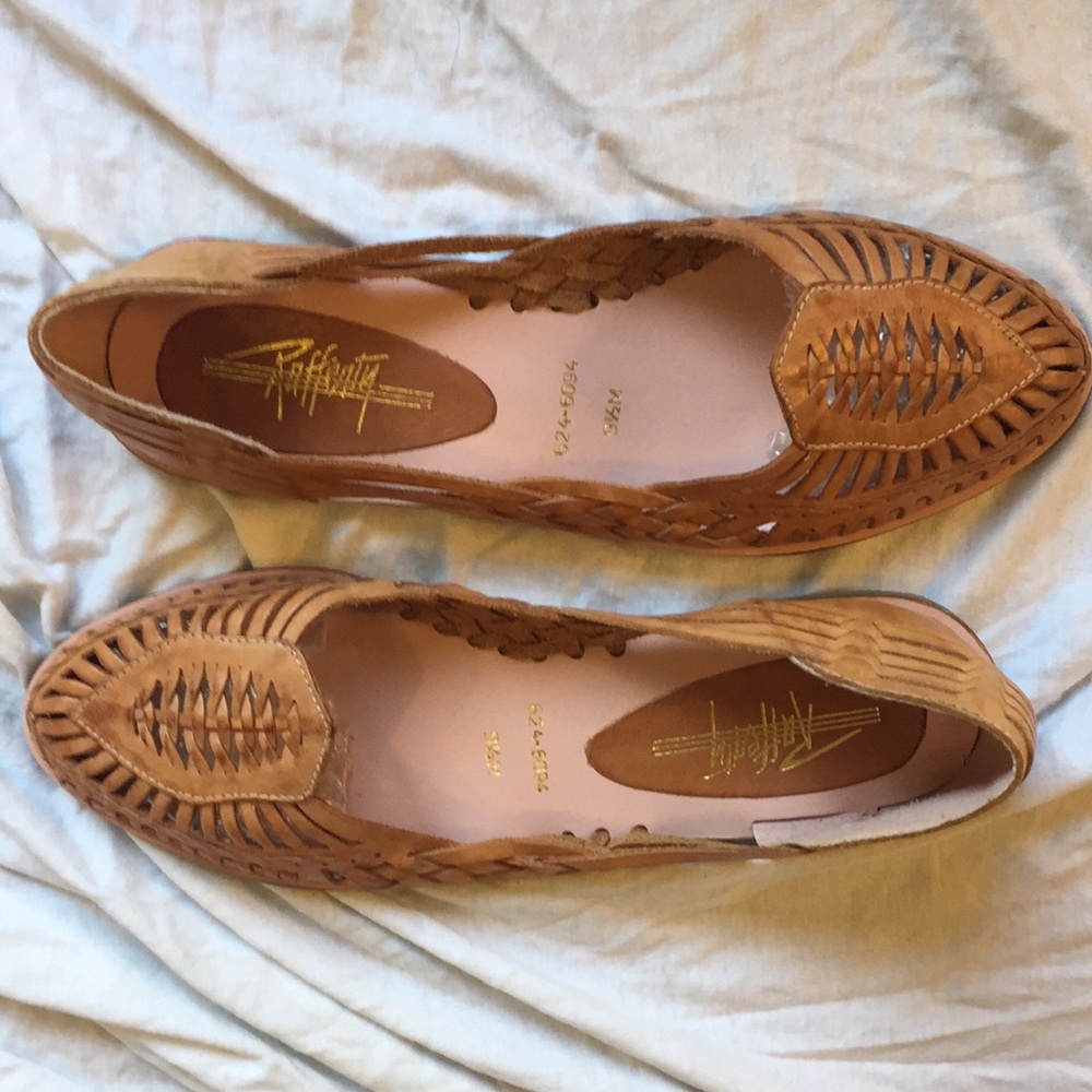 Rafferty Woven Leather D’orsay Flats